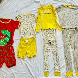 Lot of 4 boys cotton pajama sets
